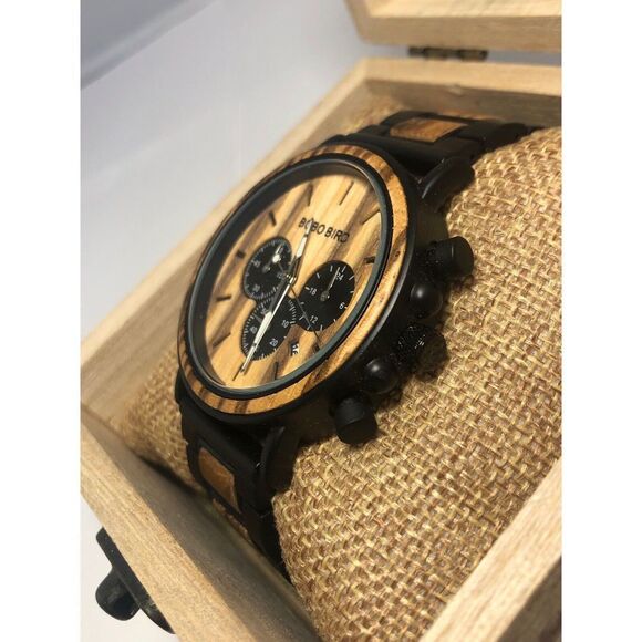 Bobo Bird Unisex Stainless Steel Analog Dial Quartz Genuine Wrist Watch BW108 - Picture 3 of 10